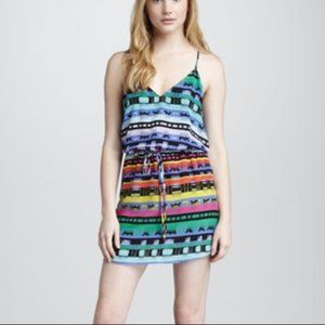 RORY BECA Waiverly silk rainbow dress / pool beach coverup medium 🐝